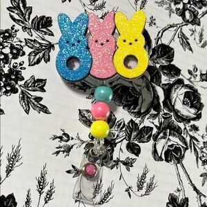 Colorful Bunny Badge Reel